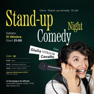 Sabato 31 Ottobre - Stand-up Comedy con Giulia Vittoria Cavallo